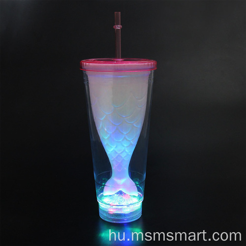 Shisha hordozható vízipipa csésze led fénnyel